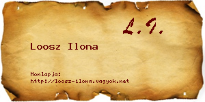 Loosz Ilona névjegykártya